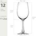 C CREST Durable and Stylish 11.2oz Red Wine Glassware - Set of 12 - Classic Design for Party and Wedding