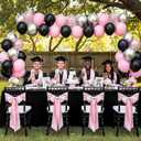 Black and Pink Balloons, 60pcs 12Inch Black and Pink Silver Balloons,Metal Silver and Confetti Balloon for Graduation Birthday Baby Shower Anniversary Wedding Bridal Shower Party Decoration