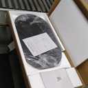 Swivel Corner Bathroom Mirror, Corner Vanity Mirror, Adjustable Arm Aluminum Frame Oval Wall Mount, for Makeup & Vanity, Shatterproof Tempered Glass, Black, 32X20 in (31.5" L x 19.7" W)