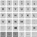 Chocfox-Fans Keycaps Low Profile PBT Keycaps for Kailh Chocolate Switch Mechanical Keyboard (Alpha Kit)