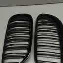 Astra Depot Glossy Black Dual Slats Kidney Grille Compatible with 2016-2018 BMW F48 F49 X1 sDrive18i sDrive20i xDrive25i sDrive16d sDrive18d sDrive20d