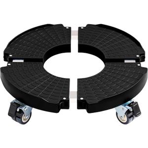 Heavy Duty Trolley Planter Caddy with Wheels 440lbs Capacity, Plant Pots Indoor and Out Door, Adjustable 15-21 in, Black