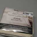 Mueller Ultratemp King Size Sheets Set, Super Soft 1800, 6 Piece, Deep Pocket up to 16" Bed Sheets, Transfers Heat, Breathes Better, Hypoallergenic, Wrinkle, Cream