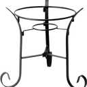 Alpine Corporation 10 Inch Tall Metal Stand fits one 8 Inch or 10 Inch Gazing Globe, Black