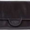 Big Skinny Women's Trixie Leather Tri-Fold Slim Wallet, Holds Up to 30 Cards (Black)