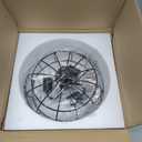 AGV LIGHTING Industrial Semi Flush Mount Ceiling Light Fixture, E26 Base 3-Lights, D13 x H8, Black Finish