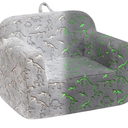 ALIMORDEN Kids UltraSoft Snuggle Foam Filled Chair, GlowinTheDark Dinosaurs Fossil Pattern Toddler Cuddly Sherpa Reading Couch for Boys and Girls