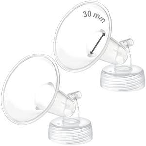 Maymom Wide Neck Pump Part for Spectra S1/S2 Pumps; Incl Wide Mouth Flange; Not Original Spectra Flange; Replaces Spectra Shield (30 mm Two Flanges)