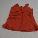 Women Tankini Bathing Suit Top - Twist Front V Neck Swim Top Only Cross Tummy Control Swimsuit 2025 M Brick Red