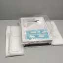 Geegoods Turtle Tank - Starter Aquarium with Basking Platform, Colored Rocks, Brush, Plant for Turtles, Crayfish, Crab and Lizard (White)