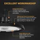RMC 2 Pack UFO LED High Bay Light 150W 24000LM, 3 CCT Switchable (3500K/4000K/5000K), 0-10V Dimmable, 120-277V, ETL Listed, Commercial LED Shop Lights for Warehouse, Workshop, Barn, Factory
