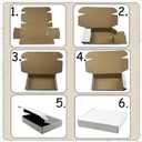 White 13x9x2 inch Shipping Boxes Pack of 25, Corrugated Cardboard Boxes for Small Business Mailing & Packaging Ideal for Birthday Wedding Party Books Gifts Clothes Fold-Flat Design for Easy Storage
