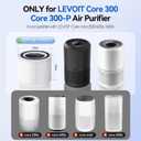 Core 300-RF Replacement Filter for LEVOIT Core 300, Core300-P, Core 300S VortexAir Air Purifier, 3-in-1 HEPA Activated Carbon(White)