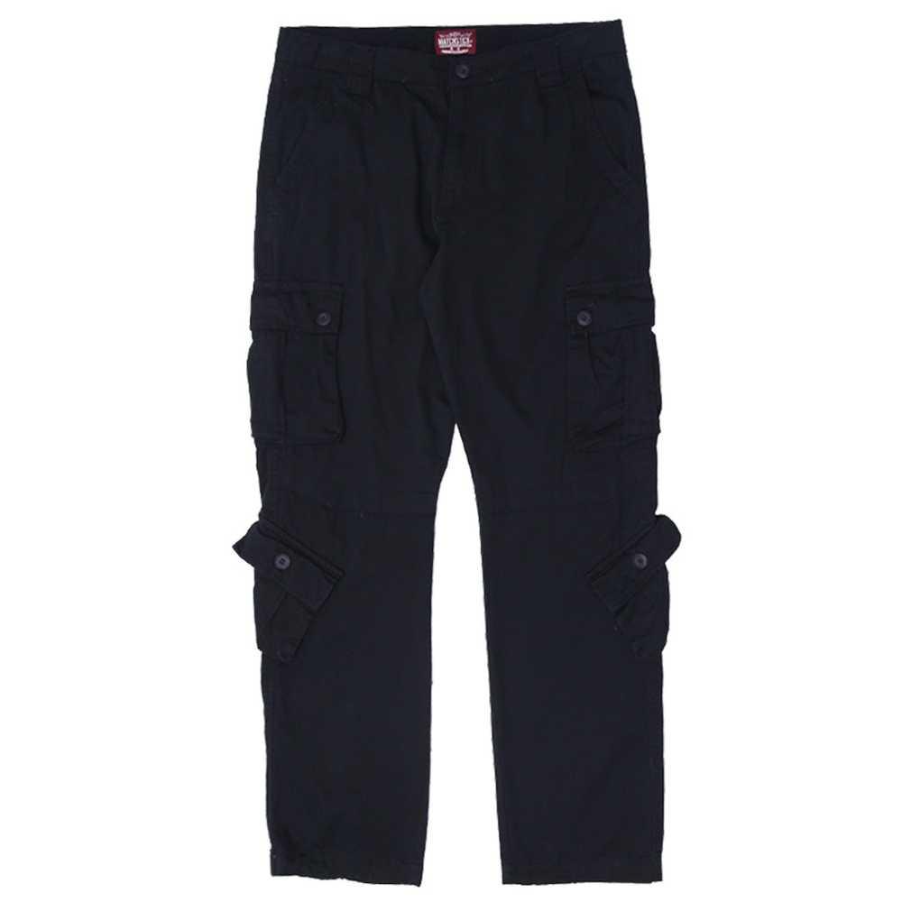Matchstick Utility Military Cargo Pants Mens Size 38 Navy Blue Drawstring Combat, Size L/32