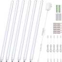 Cefrank Cabinet Lighting 6-Pack 12 inch Seamlessly Linkable Strip Light Bars for Cabinet, Kitchen, Shelf, Workbench, Cupboard Lighting, 1200 Lumen Cold White 6000K