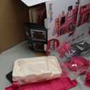 Kids Kitchen Playset, Toddler Play Kitchen Set Toys with Sound & Light, Cooking Stove, Play Sink, Play Food Kitchen Accessories, Pretend Kitchen Toy for Kids Toddlers Girls Ages (Pink)