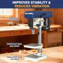 QK-KYOHO 8" Benchtop Drill Press - 3.1A Motor Drill Press Heavy-Duty Cast Iron Head - Bench Drill Press 5 Speed Adjustable (620-3100 RPM) - 0-45Tilting&Height Adjustable Table Drill Presses