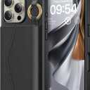 TAURI for iPhone 16 Pro Max Case, Removable Magnetic Wallet Case with Card Holder, [Compatible with MagSafe] Durable PU Leather Phone Case with Wireless Charging, Black