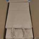 vanhel 50 PCS Gift Bags with Handles,8 x 4.25 x 10.5 Inches,Gift bag,Brown Paper Bags with Handles bulk, Shopping,Party, Retail, Merchandise, Favor, 50 count