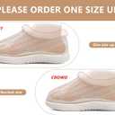 KuaiLu House Slippers for Women Comfortable Memory Foam Plaid Slipper Ladies Warm Fuzzy Plush Fur Lined Winter Home Shoes Orthotic Plantar Fasciitis Arch Support Indoor Outdoor (White)