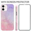 Magnetic Case for iPhone 12/12 Pro - 6.1 inch Compatible with MagSafe Charging - Soft TPU Slim Shockproof Protective Cute Cover with Screen Protector (Turquoise Green Marble)
