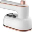 Mini Iron for Clothes, Portable Handheld Steam Iron - 360 Ironing Machine for Dry and Wet Ironing - Home and Travel (White)