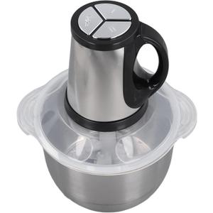 Electric Food Processor, Stainless Steel 4L Large Capacity Food Chopper with 5 Blades, Electric Food Chopper Meat Grinder for Meat Vegetable Fruits Nuts