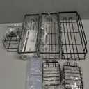 Veken Rustproof Shower Caddy 6-Pack, No Drilling & Waterproof Adhesive Shower Shelves Rack with Soap Holder, Large Capacity Bathroom Organizers and Storage, Wall-Mounted Kitchen & Home Decor (6-Piece Set for Master Bathroom(Rustproof Upgrade), Black)