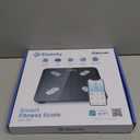 Etekcity Smart Scale for Body Weight, FSA&HSA Eligible, Bathroom Digital Weighing Scale with BMI, Body Fat, Muscle Mass, Accurate Bluetooth Home User Health Equipment Sync Apps, LED, Tempered glass (11 x 11 inches, Black)