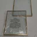 Gold Floating Frame Set of 2, Gold 8x10 Picture Frames Fit for Multi Size 7x9, 5x7, 4x6 Photos, Tempered Glass Floating Picture Frame for Tabletop Display