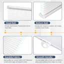 SUNFREE Cordless Cellular Shades Honeycomb Blinds Light Filtering Shades for Window and Door, Home and Office 29 x 64 inch White