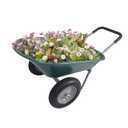 Elevon Wheelbarrow Garden Cart, Heavy Duty Home Utility, Dual-Wheel Home Garden Yard Utility Wheelbarrow Cart with Built-in Stand