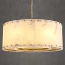 Alabaster Chandeliers,D24in Marble Round Alabaster Chandelier,Modern Brass Dining Room Chandelier, Adjustable Gold Chandeliers for Bedroom,Bathroom,Entryway,Foyer,E12 Bulbs Included