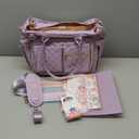 Large Bible Bag with Bible Cover Case for Women, Quilted Church Tote Bag Bible Carrying Case w/Shoulder Strap, Bible Study Supplies Journaling Kit Bible Accessories Christmas Christian Gifts for Women