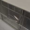 Akro-Mils TiltView Plastic Storage Cabinet with 3 Tilt Out Bins, Horizontal Plastic Parts Organizer, Teacher Toolbox, and Office Supply Organizer, 23-5/8" W x 9-7/16" H x 7-7/8" D, Stone