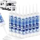 Threlaco 8 Pack Non Leveling Rv Roof Sealant 10 oz Non Sag Lap Sealant for Rv Roof, Windows, Skylight, Campers Waterproof Caulking Sealer for Vertical Surface