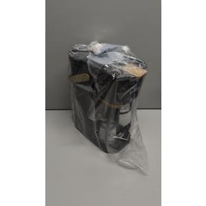 Single Serve One Cup Coffee Maker, for K Cups and Grounds, Mini Coffee Maker with Portable Handle, 6 to 12 Oz Brew Size, for Travel, Camping, Office, RV and Dorm, 120V, Black and Gold