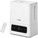 FOHERE 6L Humidifiers for Bedroom, 60H Cool Mist Humidifier for Large Room, 28dB Ultra-Quiet Runtime for Baby, Indoor, Plants, Smart Humidity Sensor, 16H Timer, Night Light, Oil Diffuser, White