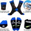 GOAUS Fishing Hunting Camping Gifts Funny Hat and Socks, Gifts for Men Boys Dad Son Husband Boyfriend Grandpa