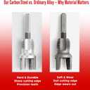 PVC Pipe Threader 3pcs 1 & 1/2 & 3/4 Pipe Threader Set for Plumbing Repairs Carbon Steel Internal & External Pipe Threading Tool