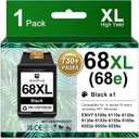 68XL 68e Ink Cartridges Black x1 Compatible for HP 68XL 68e 68 Ink, High Yield 730 Pages Work for Envy 6555e 6155e 6552e 6558e 6152e 6165e 6100e 6500e 6110e 6120e 6130e Printers