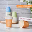 LITOPAK 1200 Pack 5 oz Paper Cups, Colorful Samll Disposable Paper Bathroom Cups for Parties, Travel, and Events