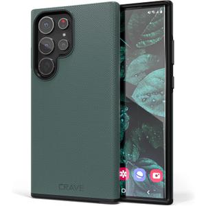Crave for Samsung Galaxy S23 Ultra Case, Shockproof Protection Dual Layer Case for Samsung Galaxy S23 Ultra (6.8 inch) - Forest Green