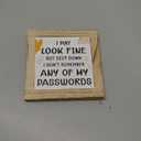 I May Look Fine But Deep Down I Don't Remember Any Of My Passwords: Funny password logbook organizer for seniors, with alphabetical order