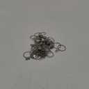 40 Pack Openable Curtain Rings with Clips Metal Hangers Ring, Drapery Clips Hooks, Decorative Curtain Rod Clips Hangers 1.5 Inch Interior Diameter Eyelets(Silver,1.5")