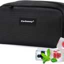 Freezable Lunch Bag,Freezable Snack Bag,Mini Cooler Bag for Travel/Work/School,Small Insulated Bag,Small Cooler Lunch Box with Ice Packs,Insulated Snack Bag,Freezable Snack Box with Handle Buckle (black-1)