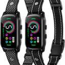 2 Pack Bark Collar, Rechargeable Dog Bark Collar for Large Medium Small Dogs, Smart Training Collar with 5 Adjustable Sensitivity Beep Vibration Harmless Shock, Anti Barking Device for Dogs (Black)
