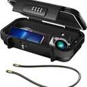 ORIA Portable Safe Box, Portable Security Case for Travel, 4-digit Combination Key Lock Box for Beach, Smartphones, Passports, Credit Cards Safe for Car, Home (Black)