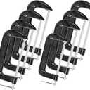 MYFAMIREA 8 Pcs C Clamp 8 Inch Heavy Duty Steel C Clamp Set Cast Iron Frame Sliding T-Handle More Stability Massive Clamps for Woodworking, Welding, Building, Automotive Applications (Black)