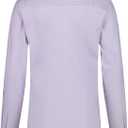 Calvin Klein Boys' Long Sleeve Patterned Dress Shirt, Button-Down Style with Cuffs & Shirttail Hem (Purple)